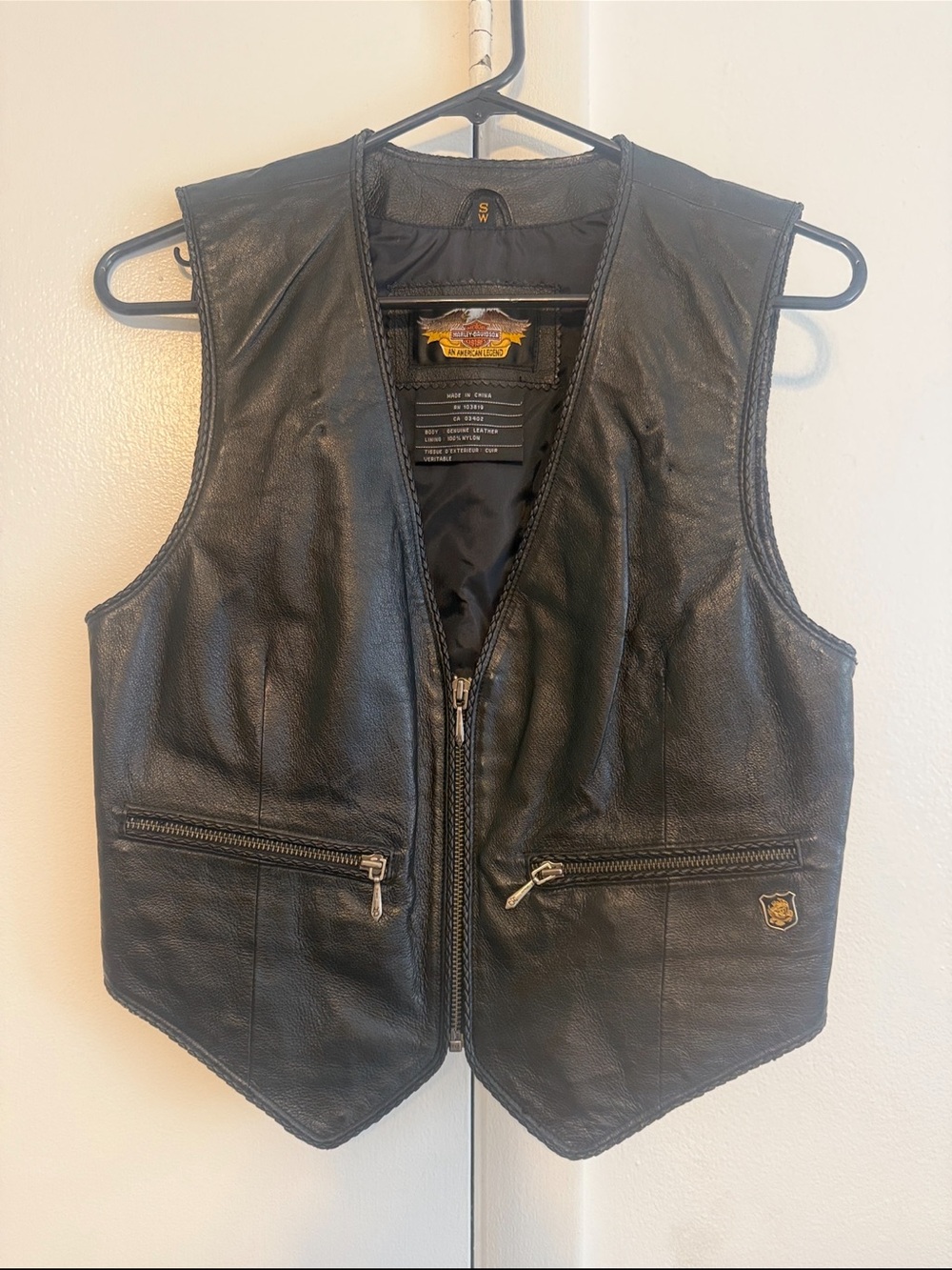 Women’s Harley-Davidson Black Leather Biker Vest